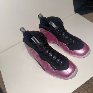 Nike Metallic Pink and Black Foamposite Sneakers